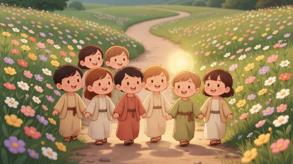 Ilustración infantil del versículo 2 Corintios 5:7