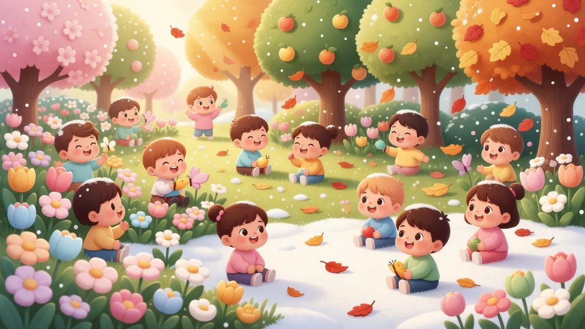 Ilustración infantil del versículo Eclesiastés 3:1