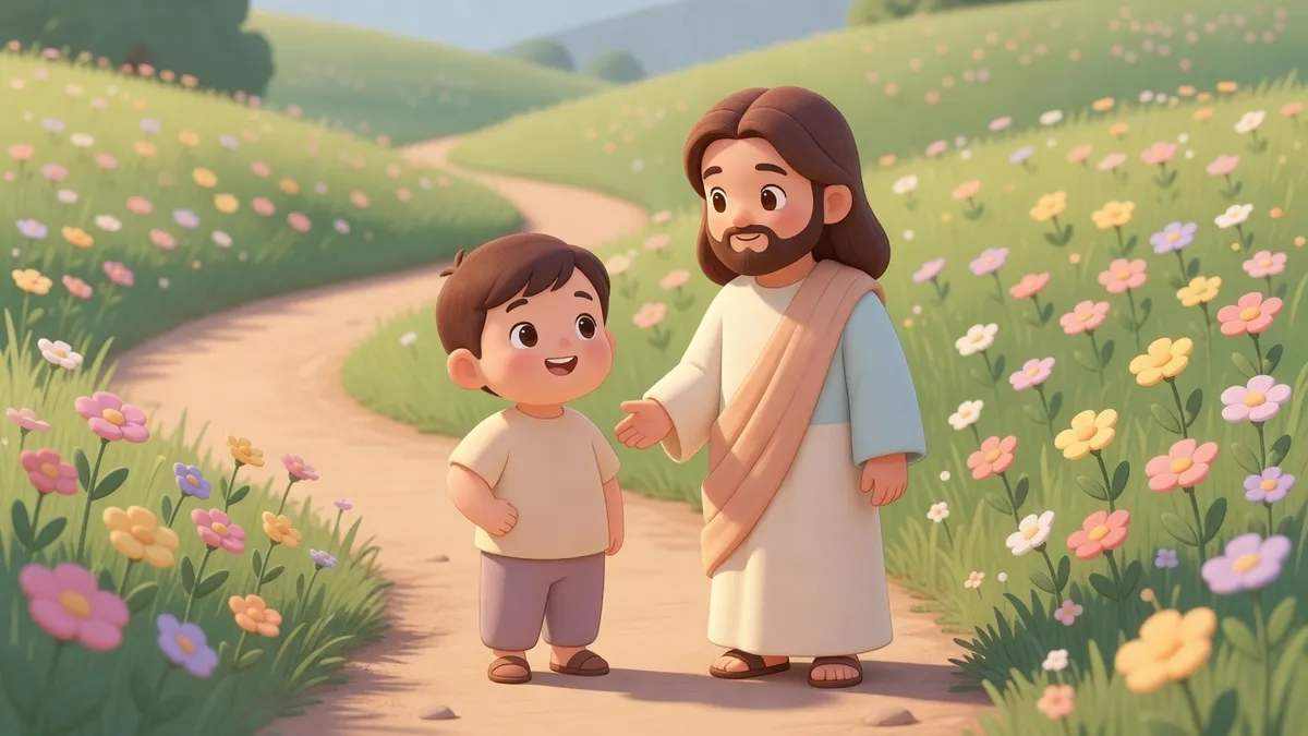 Ilustración infantil del versículo Filipenses 4:13