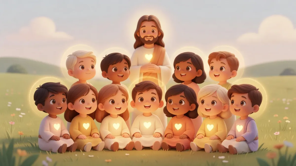 Ilustración infantil del versículo Filipenses 4:7