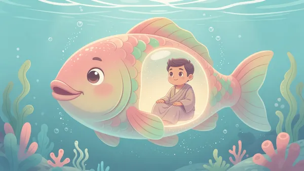 Ilustración de Jonás 1:17