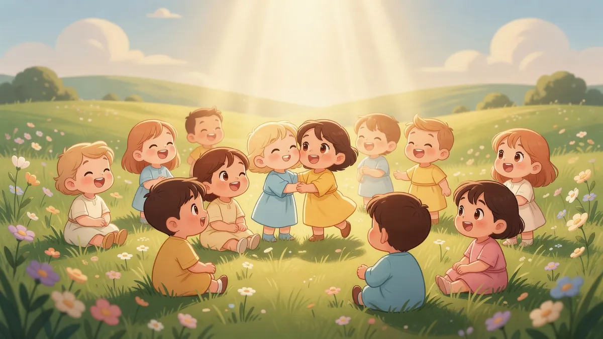 Ilustración infantil del versículo Lamentaciones 3:22