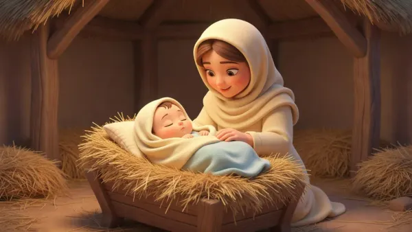 Ilustración de Lucas 2:7