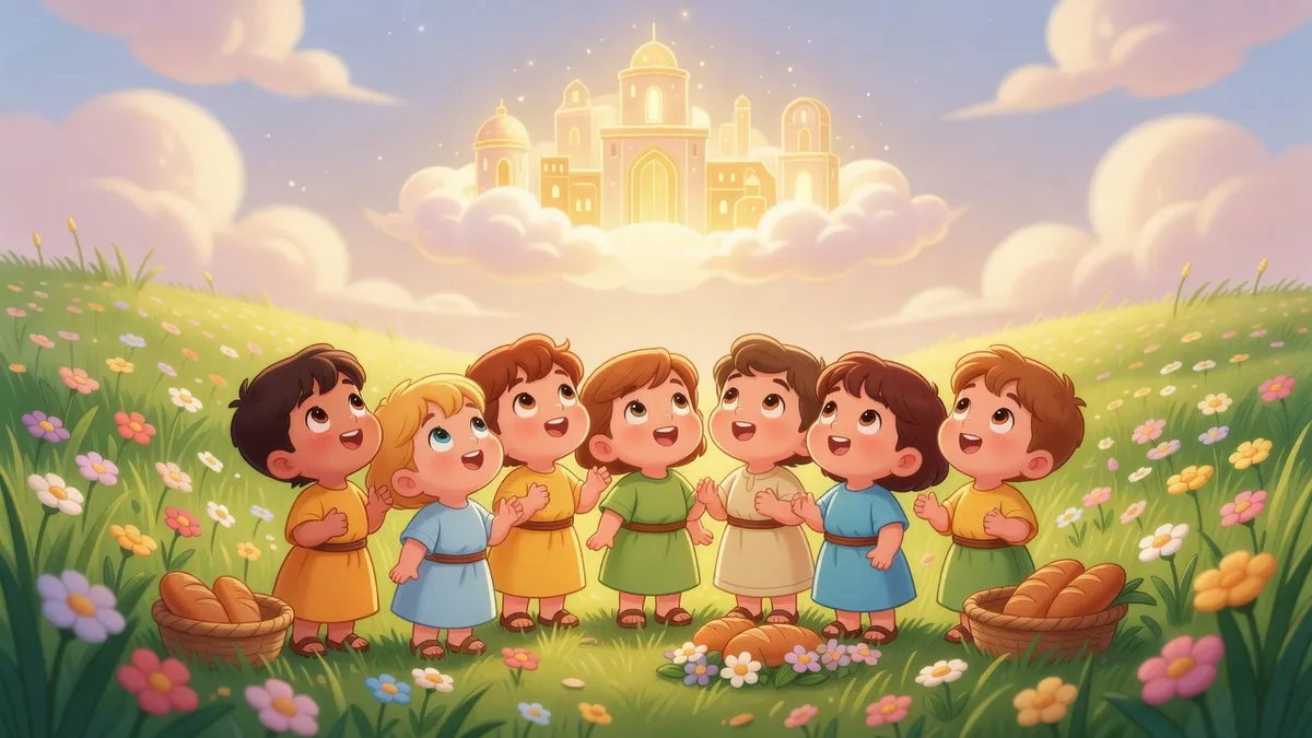 Ilustración infantil del versículo Mateo 6:33
