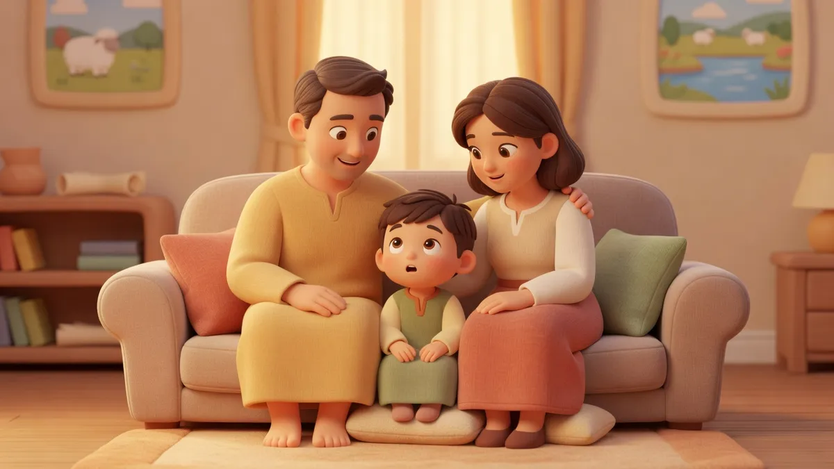 Ilustración infantil del versículo Proverbios 1:8