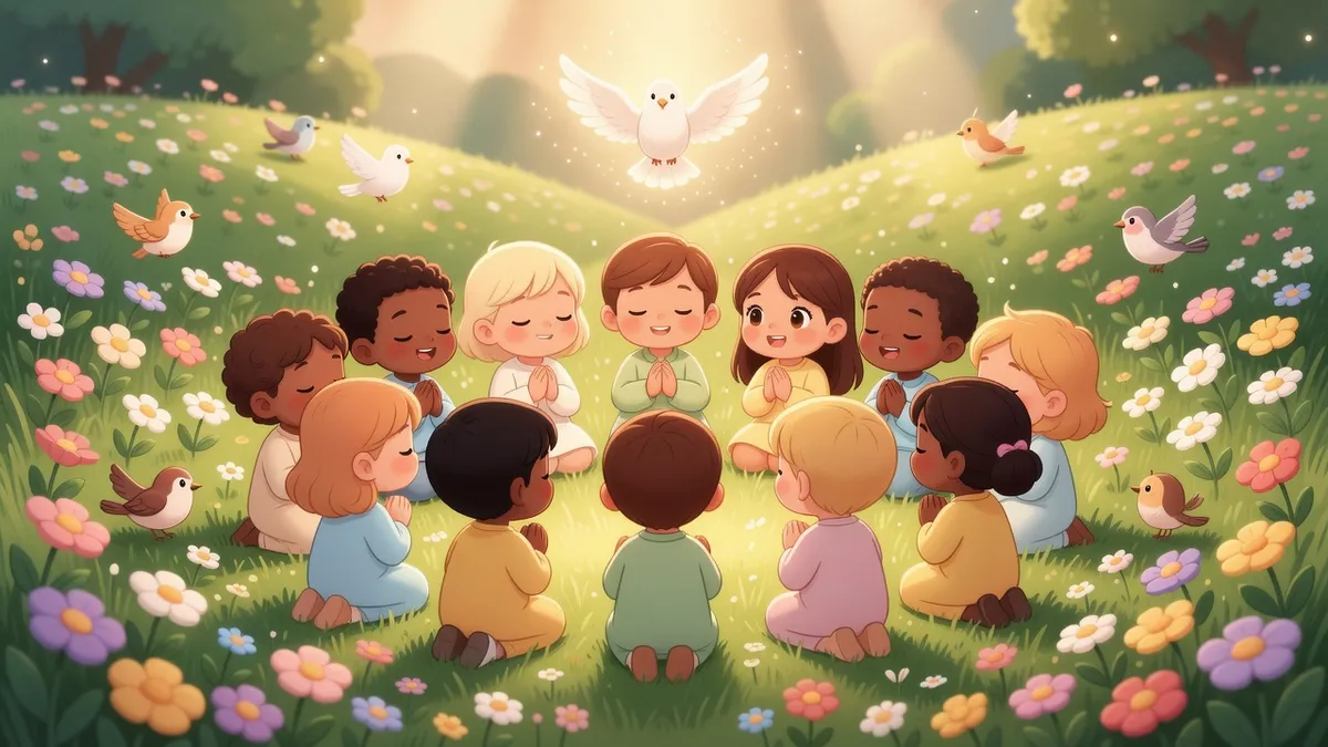 Ilustración infantil del versículo Romanos 15:13