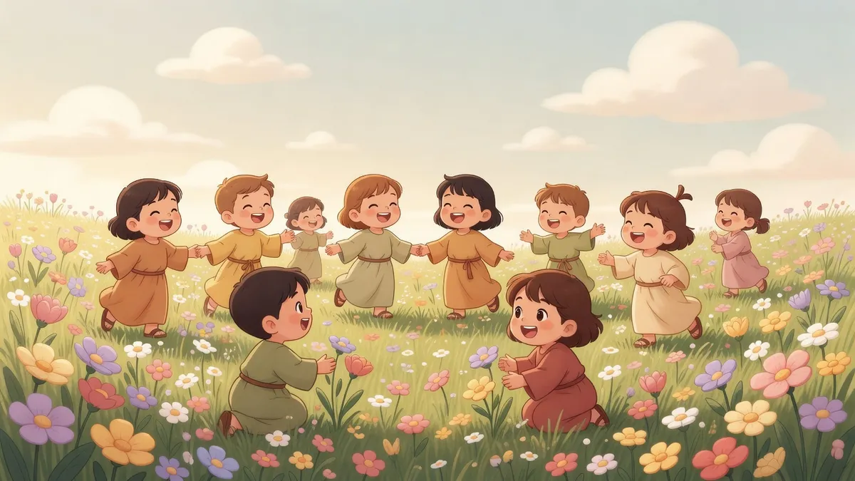 Ilustración infantil del versículo Salmos 118:24