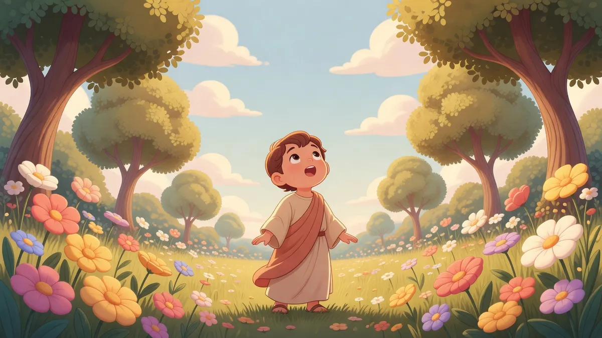 Ilustración infantil del versículo Salmos 139:14