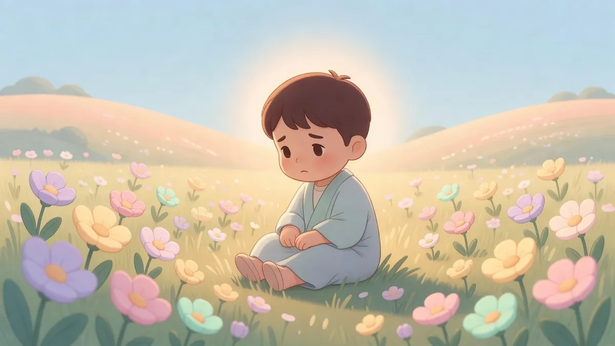 Ilustración infantil del versículo Salmos 34:18